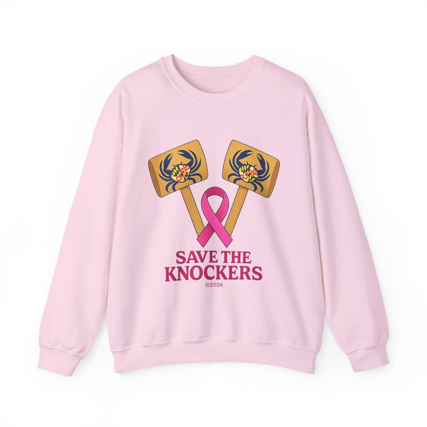 Save the Knockers Breast Cancer Warrior Collection Crew neck Sweatshirt