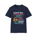 School Bus Attendant T-Shirt — "Nope I Prefer Highly Caffeinated Chaos" Funny Bus Attendant Tee