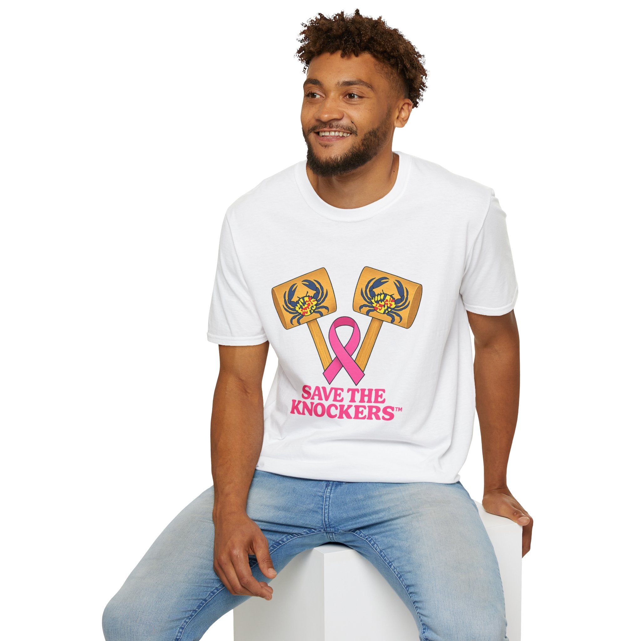 Save the Knockers T-Shirt — Breast Cancer Awareness Mallet Design