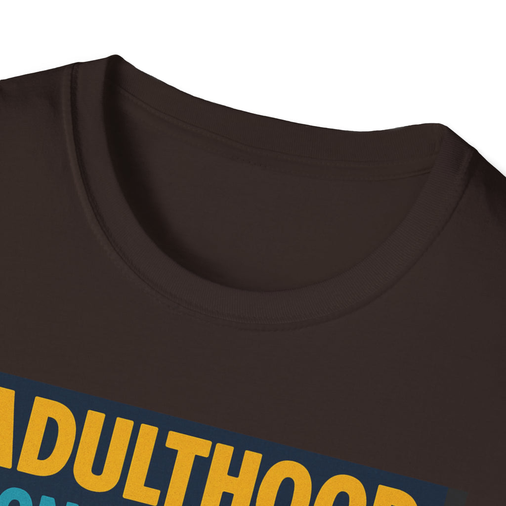 Adulthood Don't Believe the Hype T-Shirt | Funny Graphic Tee, Gift for Young Adults, Vintage Style, Unisex Casual Wear, Birthday Gift