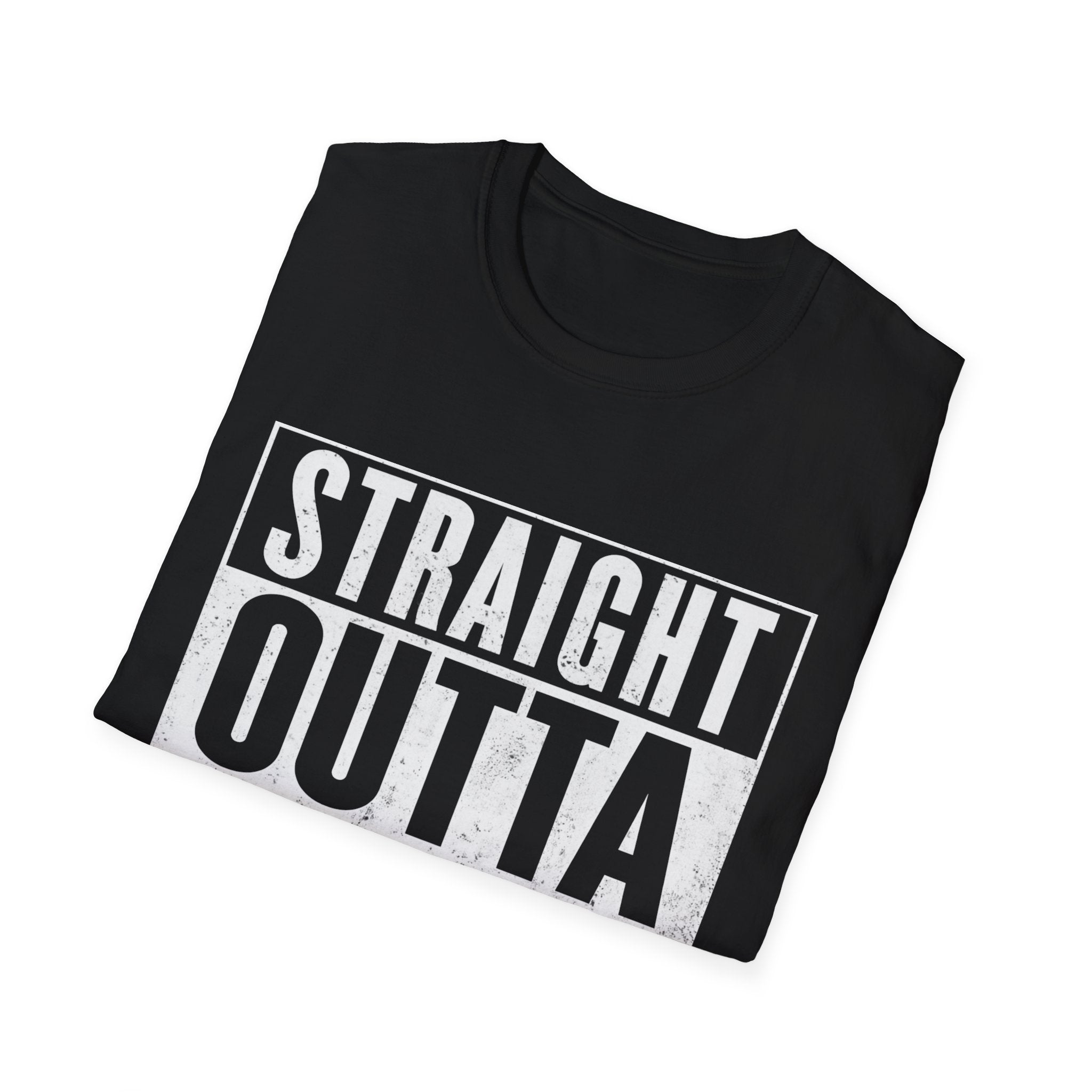 T-Shirt — "Straight Outta Fucks to Give" Distressed Graphic Tee