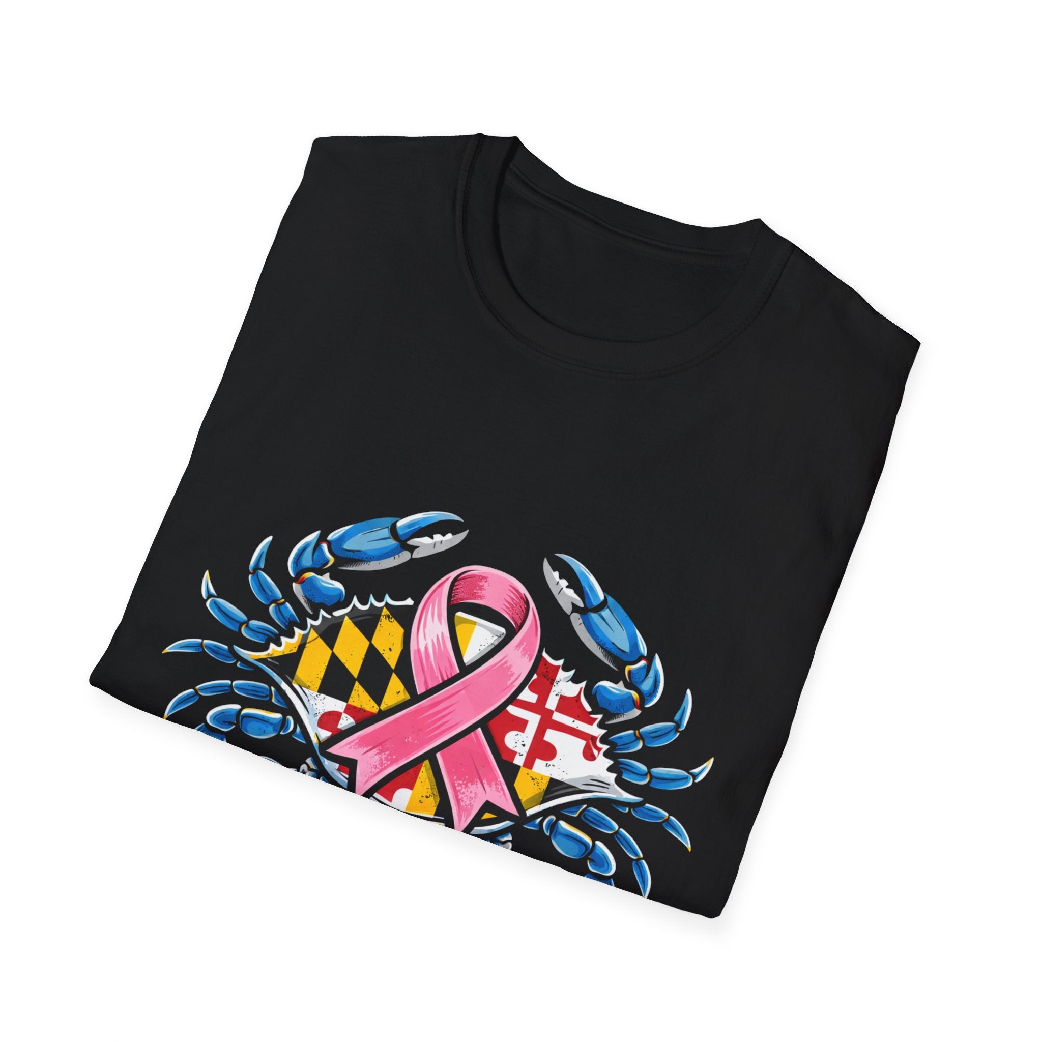 Save The Knockers Maryland Crab T-Shirt — Breast Cancer Awareness Ribbon Tee