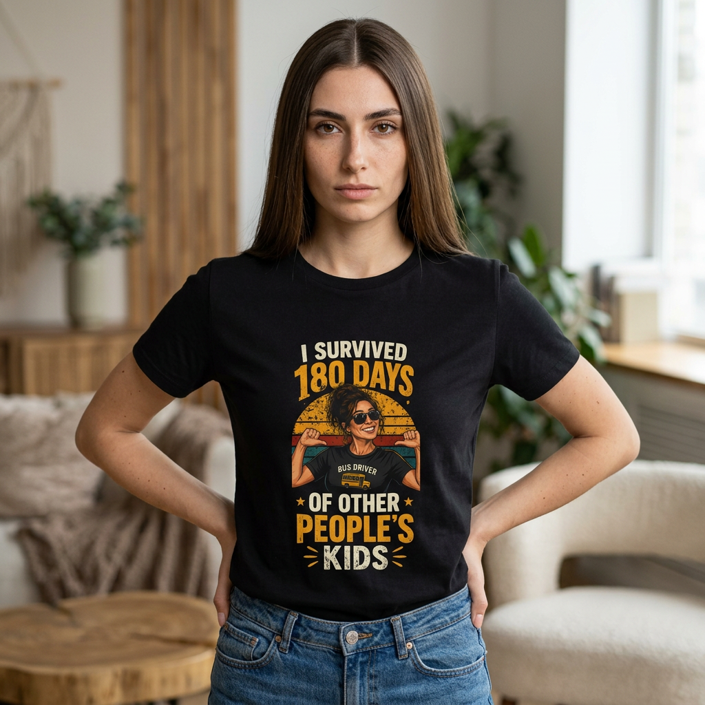 I Survived 180 Days of Other People’s Kids T-Shirt — Teacher/School Year Humor