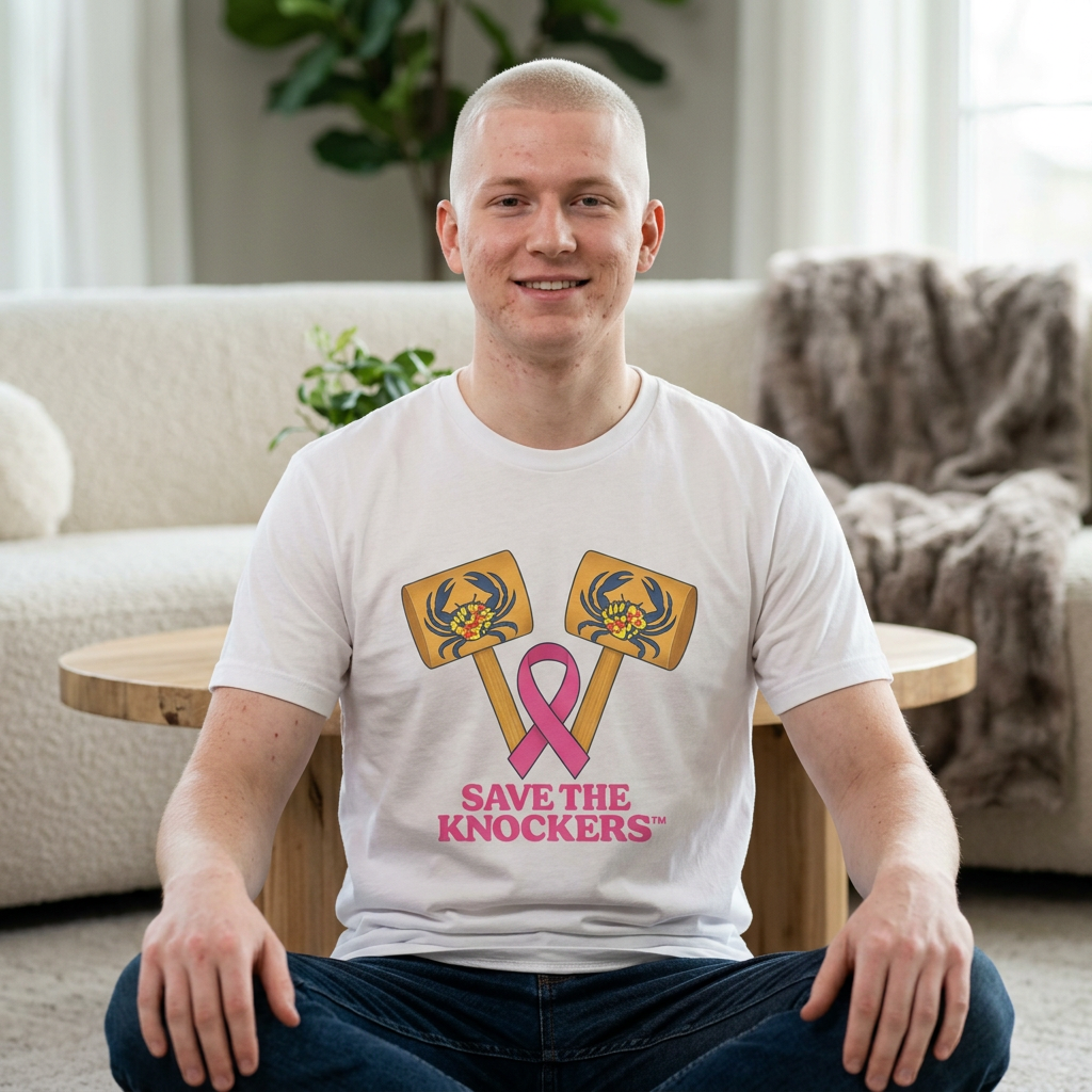 Save the Knockers T-Shirt — Breast Cancer Awareness Mallet Design