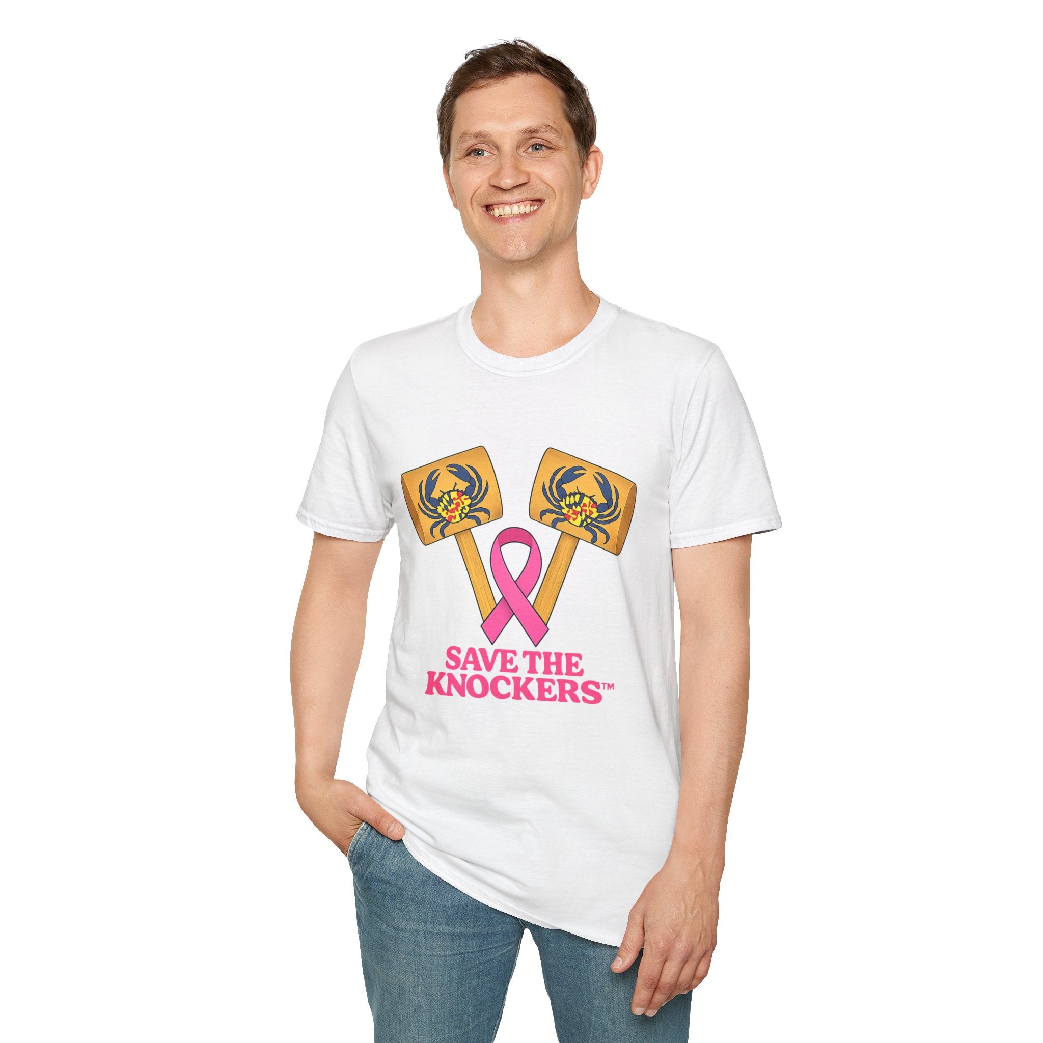 Save the Knockers T-Shirt — Breast Cancer Awareness Mallet Design