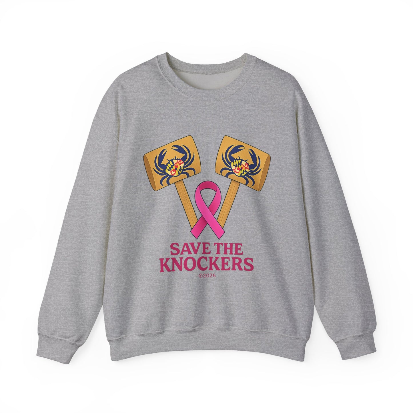 Save the Knockers Breast Cancer Warrior Collection Crew neck Sweatshirt