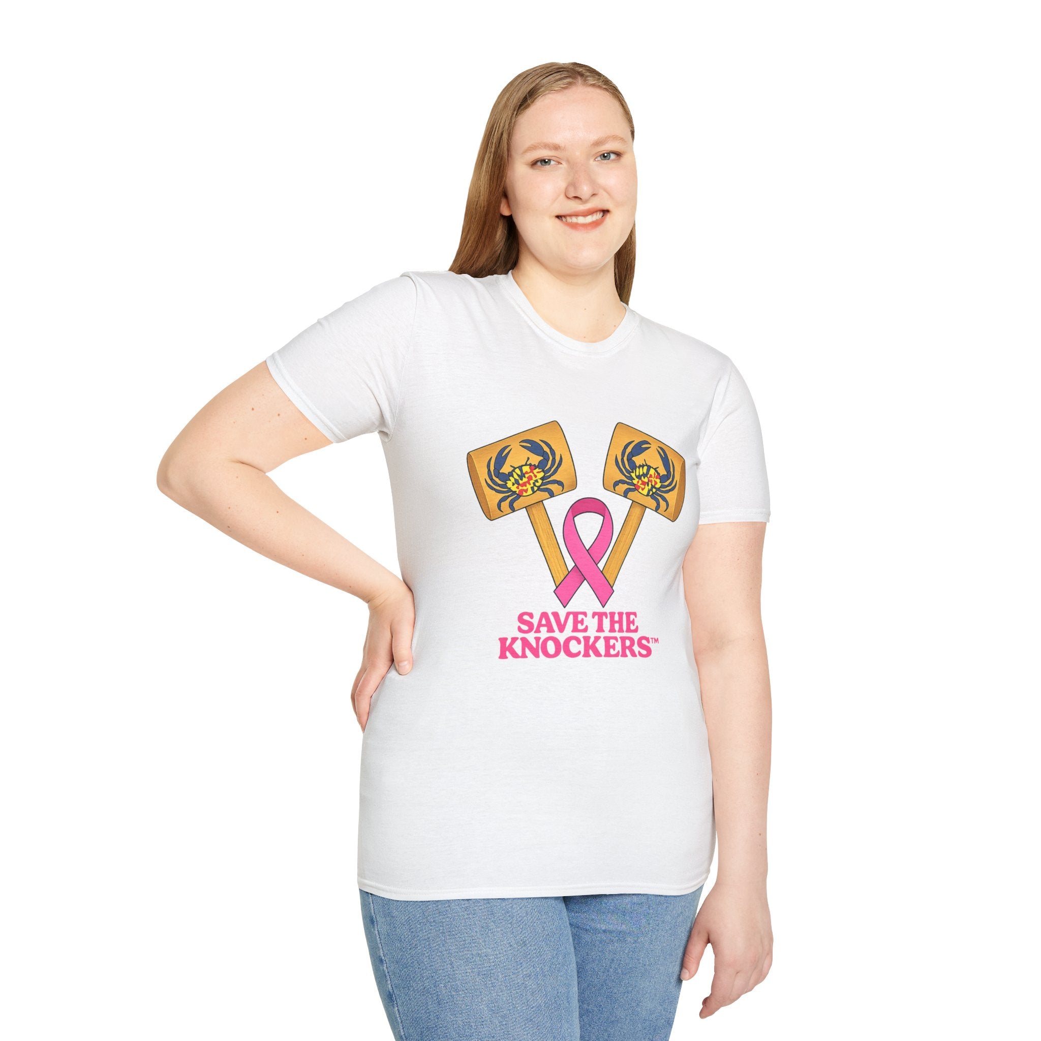 Save the Knockers T-Shirt — Breast Cancer Awareness Mallet Design