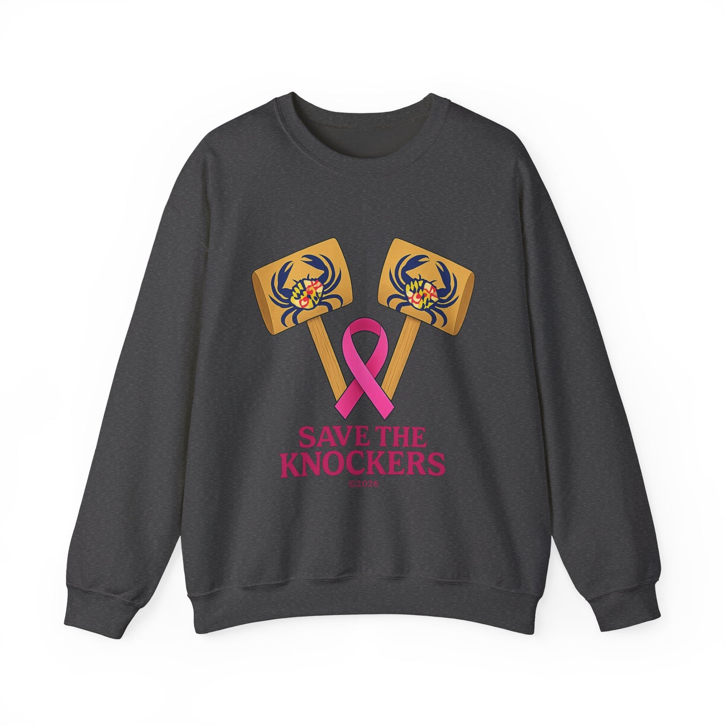 Save the Knockers Breast Cancer Warrior Collection Crew neck Sweatshirt