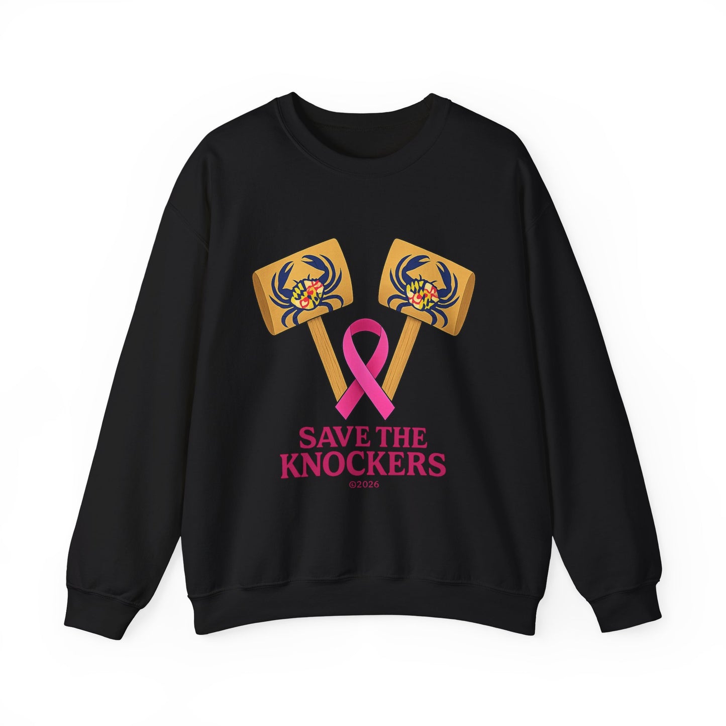 Save the Knockers Breast Cancer Warrior Collection Crew neck Sweatshirt