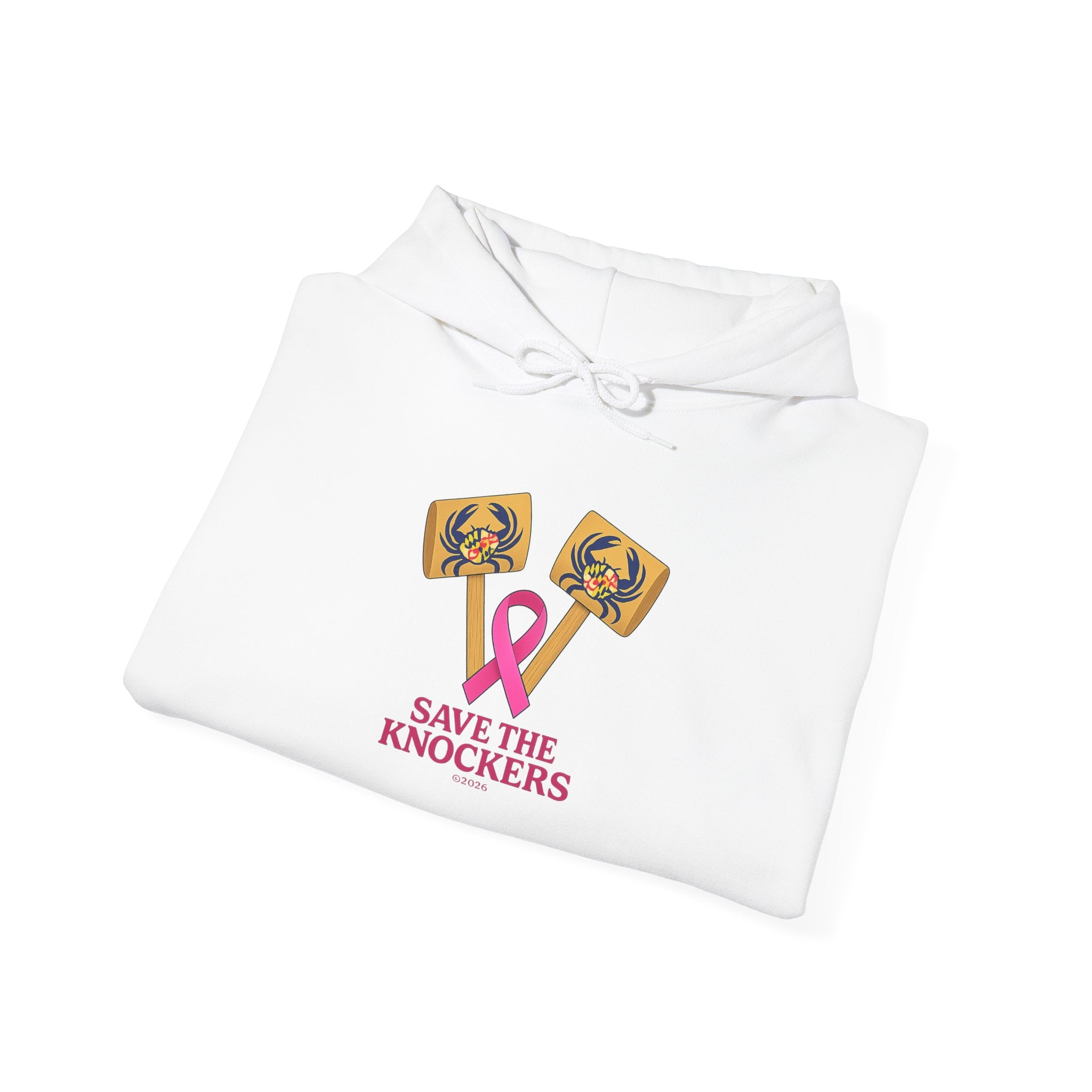 Breast Cancer Awareness Hoodie – "Save The Knockers" Pink Ribbon Design