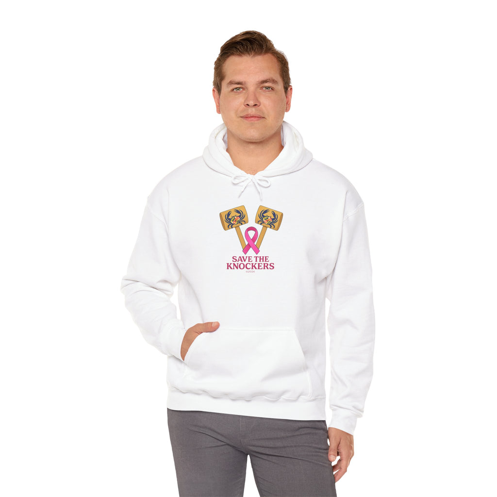Breast Cancer Awareness Hoodie – "Save The Knockers" Pink Ribbon Design